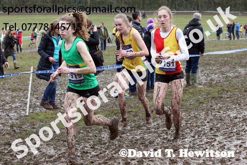 Womens under-17s 2018 British Inter Counties Cross Country Champs., Prestwold Hall, Loughborough. Photo: David T. Hewitson/Sports for All Pics